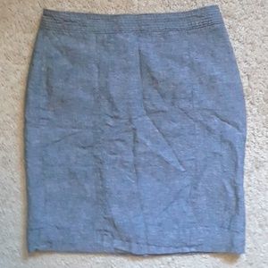 Blue gray pencil skirt